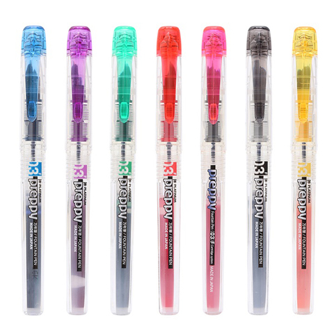 3pcs Japan Platinum 3 Preppy Fountain Pen Set - F Tip  PPQ-200 3P Writing Supplies Transparent rod student pen ► Photo 1/6