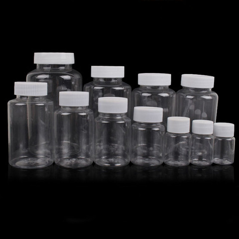 5PCS 15ml/20ml/30ml/100ml Plastic PET Clear Empty Seal Bottles Solid Powder Medicine Pill Vial Containers Reagent Packing Bottle ► Photo 1/6