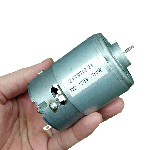 High Power Motor with Cooling Fan DC220V 400W Miniature Spindle Motor High Speed High Torque 9712 DC Motor, Output Shaft 4.5mm ► Photo 1/1