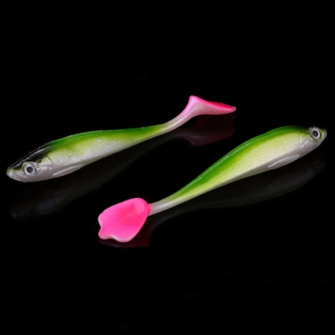 WALK FISH 4PCS/Lot 90mm 4.5g Jig Swim Shad Fishing Tackle Artificial Fishing Bait Vivid Worm Soft Lures Silicone Fishing Wobbler ► Photo 1/6