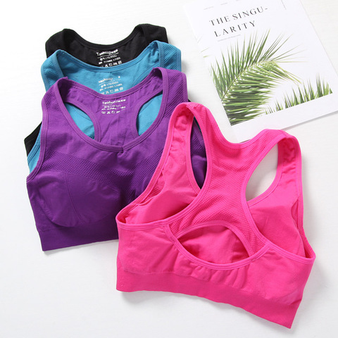 Women Sports Bra Top Push Up Fitness Bra Underwear Sport Tops Breathable Running Vest Gym Active Bras ► Photo 1/6