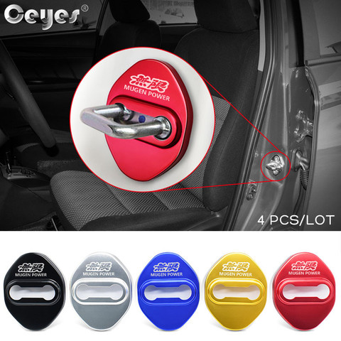 Ceyes 4pcs Car Accessories Decorat And Protecte Door Lock Cover Case For Honda Mugen Power Typer Civic Accord CRV Auto Styling ► Photo 1/6