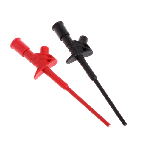 2 Pcs Insulated Test Hook Clip 1000V 10A Flexible Probe High Voltage 4mm Socket ► Photo 1/6