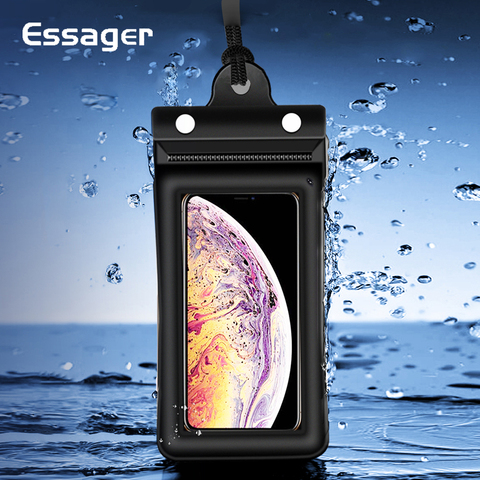 Essager Waterproof Case For iPhone 11 Pro Xs Max Xr Xiaomi mi 10 Redmi Note 8 Protective Phone Pouch Swimming Water proof Cover ► Photo 1/6