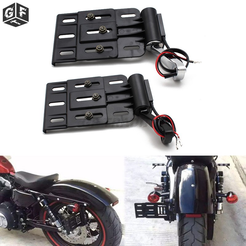 Side Mount License Plate Frame Bracket for Harley Forty Eight 2010-2017& Iron883