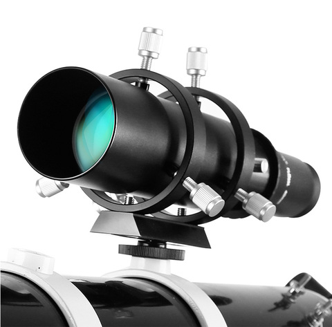 Angeleyes 50mm Guide Scope Fully Coated Guidescope Finder Eyepiece with Bracket 1.25