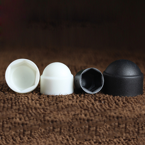 Black White Hex Caps Cover Plastic PE No Thread Protection Acron nut Dome Hexagon Screw Bolts Nut M4 M5 M6 M8 M10 M12 ► Photo 1/5