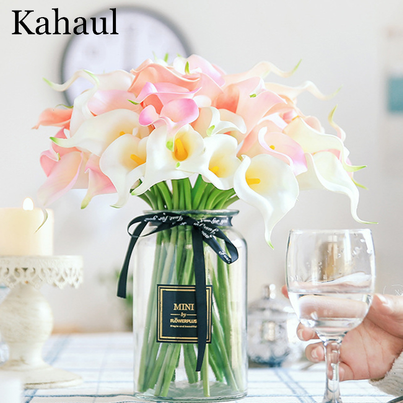 10pcs Artificial Calla Lily PU Mini DIY Decorative Bouquet for Home Decoration 