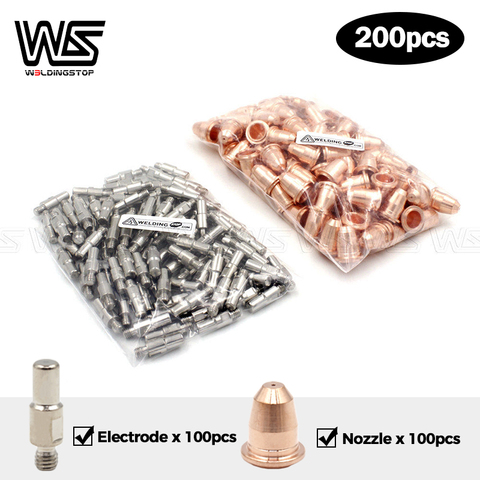 Electrodes PR0110 & Nozzle Tips PD0116-08 S25 S45 Plamsa cutter torch Trafimet Style 200pcs ► Photo 1/6