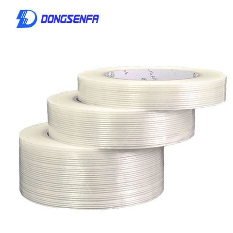 DONGSENFA 25M/Roll Transparent Glass  Fiber Tape Transparent Striped Single Side Adhesive Tape Sticky For Fixing And Packing ► Photo 1/6