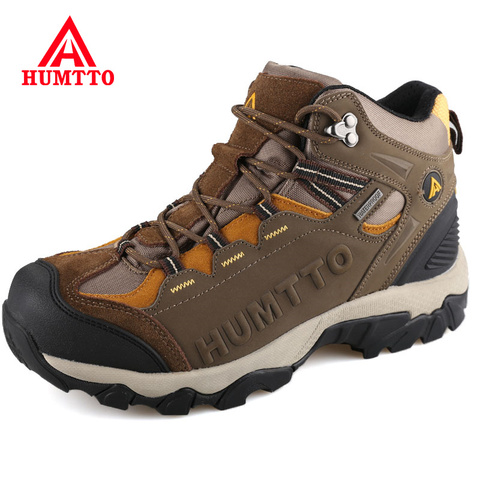 HUMTTO 2022 Waterproof Hiking Boots Breathable Lace Up Ourdoor Shoes Mens Leather Climbing Trekking Tourism Sneakers Men Women ► Photo 1/6