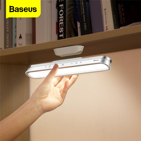 Baseus Magnetic Table Lamp Hanging Wireless Touch LED Desk Lamp Home Cabinet Study Reading Lamp Stepless Dimming USB Night Light ► Photo 1/6