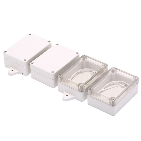 Waterproof Plastic Electronic Instrument Project Cover Box Enclosure Case 85x58x33mm Clear Transparent/ White ► Photo 1/5