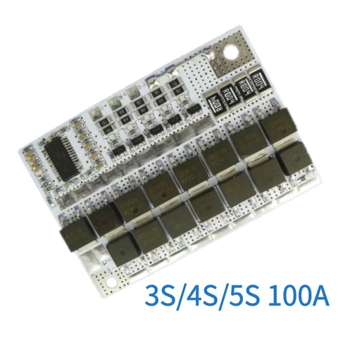 3S/4S/5S BMS 100A 10.8V-21V 18650 Li-ion Battery Protection Circuit Board Charger With Balance For Smart Pack Charging Module ► Photo 1/4