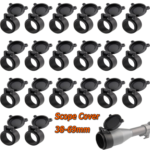 38-69mm Rifle Scope Lens Cover Tactical Flip Up Quick Spring Dust-Proof Cover Cap Hunting Scope Caliber Rifle Scopes Cap ► Photo 1/6