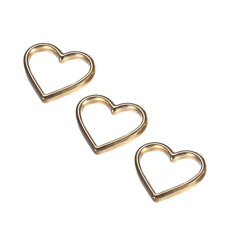 10PCS/Lot  Gold Silver Color Hollow Love Heart Shape Charms Stainless Steel Heart Pendant For DIY Jewelry Making Accessories ► Photo 1/6