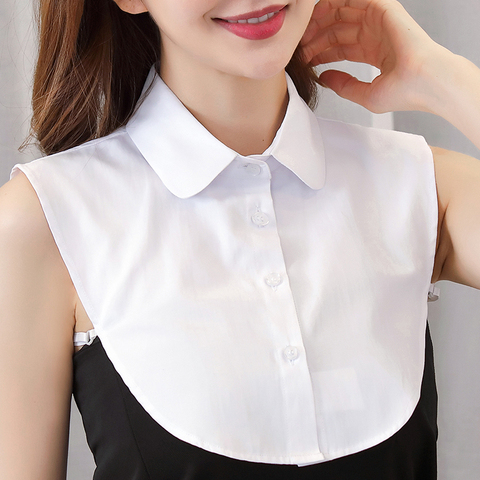 Cotton Fake Collar Blouse Sweater OL Detachable Shirt Collar False Collar Lapel Women Top Collars Clothes Decoration ► Photo 1/6