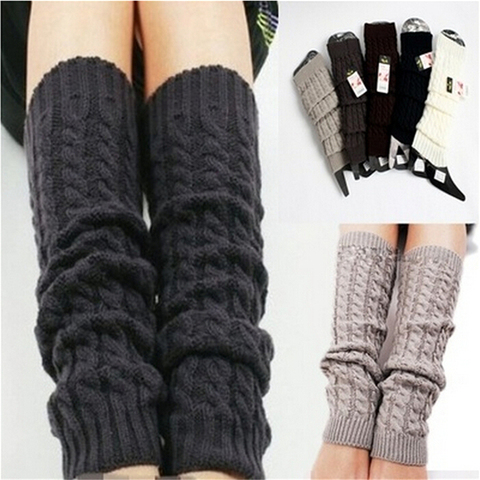 Warmers Winter Leg For Women Fashion Gaiters Boot Cuffs Woman Thigh High Warm Black Christmas Gifts Knit Knitted Knee Socks ► Photo 1/6