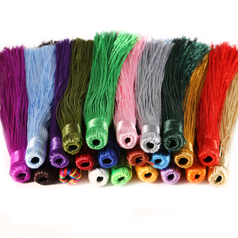 Long Silk Tassels Fringes Charms Pendant Brush For Earrings DIY Handmade Jewelry Curtain Home Textile DIY Decoration ► Photo 1/6