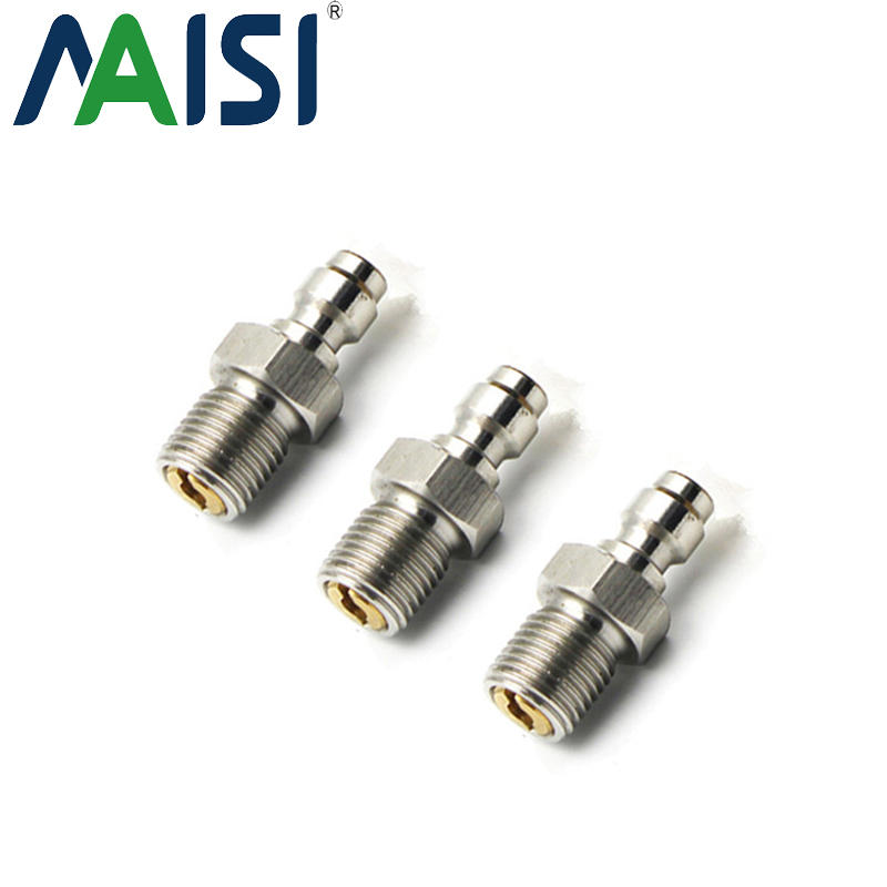 PCP 8mm Male Quick Head Connection One Way/ Foster Stainless-Steel/ Fill Nipple 