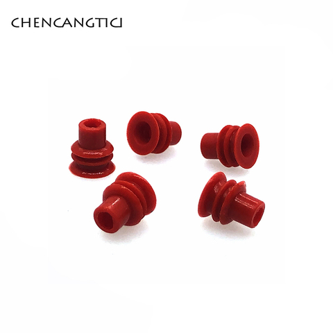 100 Pcs 2.2 MM Car Connector Red Rubber Pisse Ring Seal Coil Wire Harness Rubber Plug For Waterproof ► Photo 1/5