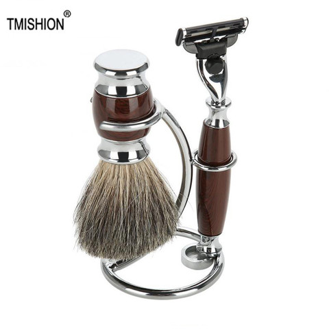 Shaving Brush Stand Men's Shave Holder Tools Kit 2 IN 1 Portable Curved Shaving Brushes Manual Stand for Razor Shave ► Photo 1/1