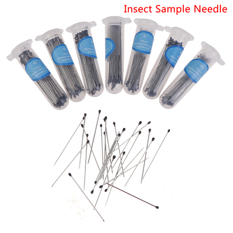 100 Pcs Insect Pins Specimen Needle Stainless Steel with Plastic Box for School Lab Entomology Body Dissection Insect Needle ► Photo 1/6