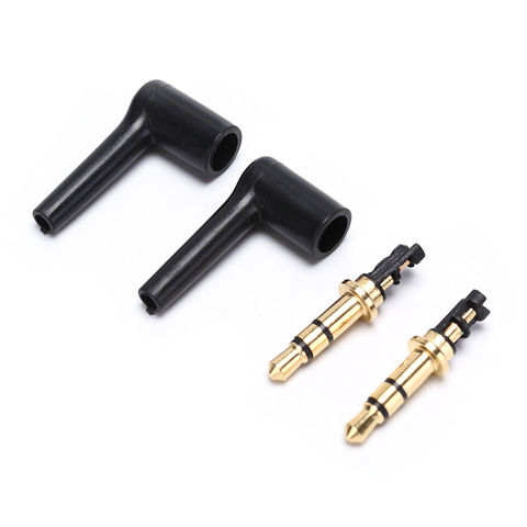 1/2PC 3.5mm Jack 4 Pole 3.5 Male 90 Right Angle L-shaped Stereo Headphone Plug Repair Earphone Jack Audio Soldering Connector ► Photo 1/6