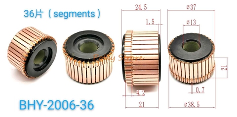 1pc 13/14/16mm x 37mm x 24.5mm 36P Copper Bars Alternator Electric Motor Commutator BHY-2006-36 ► Photo 1/3
