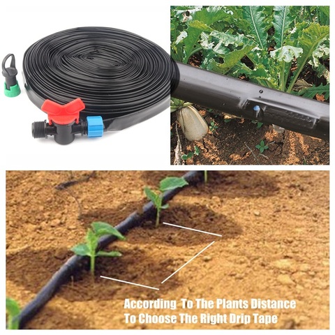 5~50m Drip Irrigation System Rain Drip Tape Farm Greenhouse Home Garden Plants Trickle Irrigation Drip Hose Emitter Inside ► Photo 1/6