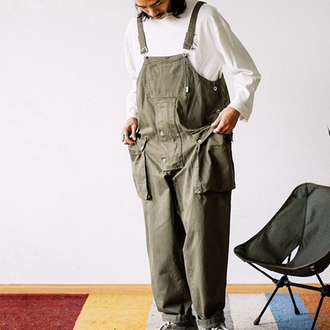 Details about   Men Hip-hop Bib Suspender Pants Pockets Loose Casual Overalls Jumpsuits Zha19 