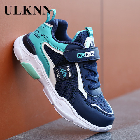 ULKNN KIDS Casual Shoes Lightweight Running Young STUDENT'S 2022 New Style Punched Sheet Surface Sports BOY'S Shoe ► Photo 1/6