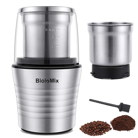 Biolomix Stainless Steel Chopper Multipurpose Electric Coffee Bean Grinder Portable Personal Mini  Dry and Wet Blender Mixer ► Photo 1/6