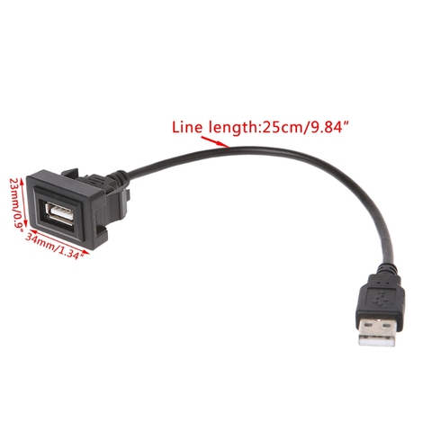 AUX USB Port Cable 12-24V Cord Wire USB Charging Adapter for Toyota Vios/Corolla ► Photo 1/6