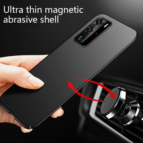 Ultra-thin Magnetic Hard Matte PC Phone Case For Huawei P40 P30 P20 Pro Lite Mate 40 30 20 Honor Frosted Protection Cover Coque ► Photo 1/6