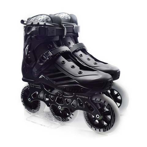 3 wheels 110mm Adult Roller Skates Shoes Speed Skating 4 Wheel 80mm Slalom FSK Skate Patines for Powerslide for Cityrun For SEBA ► Photo 1/6