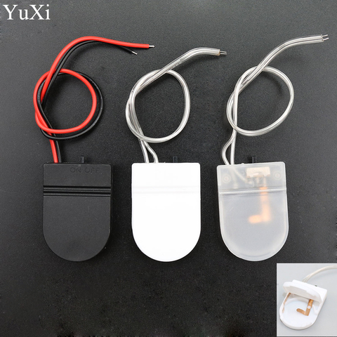 YuXi CR2032 Button Coin Cell Battery Socket Holder Case Cover With ON/OFF Switch 3V x1 6V battery Storage Box ► Photo 1/4