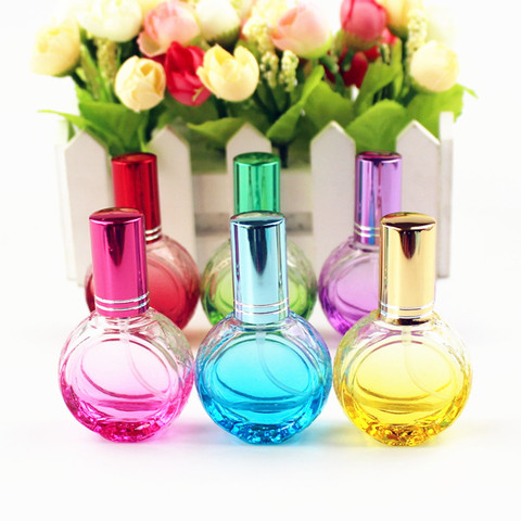 1PC 10ml Mini Colorful Glass Perfume Bottle Empty Fragrance Bottles Thick Cosmetic Packaging Bottle Refillable Glass Vials ► Photo 1/6