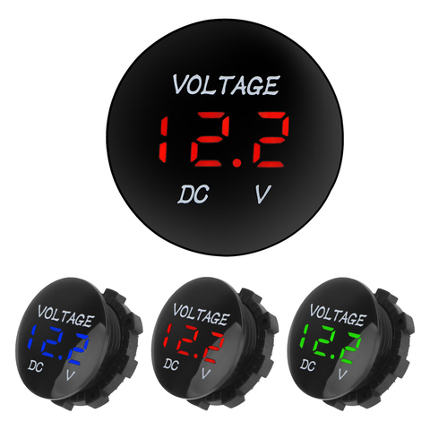 Voltage Meter Tester  For Car Auto Motorcycle Boat  Led Display  Mini Digital Voltmeter Ammete  DC 12V-24V ► Photo 1/6