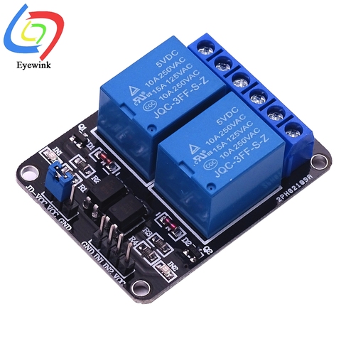 5V / 12V 2 Channel Relay Module Shield for Arduino ARM PIC AVR DSP Electronic 10A ► Photo 1/3