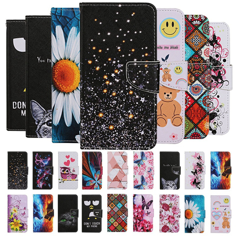 Painted Flip Leather Case On For Huawei P Smart Z 2022 Y5 Y6 Y7 Y9 Prime 2022 Y5P Y6P Y7P Phone Wallet Card Holder Book Cover ► Photo 1/6