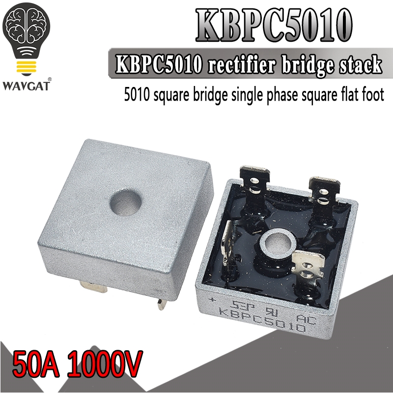 Diode Bridge Rectifier 1ph 50A 1000V 50 Amp Metal Case KBPC5010