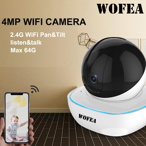 WOFEA 1080P/ 4MP WIFI IP Camera Wireless Surveillance HD AI CCTV Camera Auto Track alert Aare/cordon P2P Night Vision iCSee ► Photo 1/5