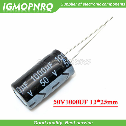 10PCS 50V1000UF 13*25mm 1000UF 50V 13*25 Aluminum electrolytic capacitor ► Photo 1/1