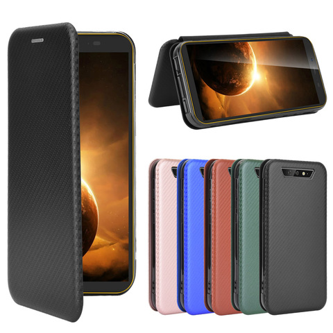 For Blackview BV5500 Pro Case Carbon Fiber Flip Leather Case For Blackview BV 5500 Plus Case Cover 5.5