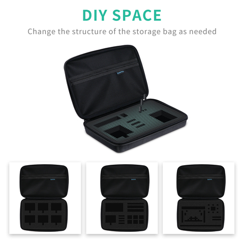 Camera Bag Case DIY Travel Storage Collection Foam Portable shockproof For Gopro Hero 8 7 Xiaomi Yi Dji Osmo Pocket Accessories ► Photo 1/6