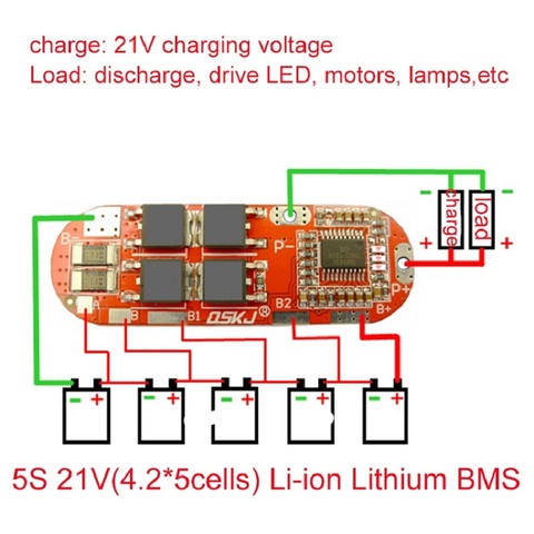 BMS 1S 2S 10A 3S 4S 5S 25A BMS 18650 Li-ion Lipo Lithium Battery Protection Circuit Board Module PCB PCM Polymer BMS Module ► Photo 1/6
