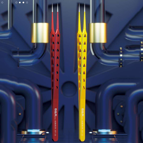 Newest B&R High-Precision Tweezers With Suture Steps Are Suitable For Disassembly And Phone PCB IC Precision Parts Repair Tools ► Photo 1/6