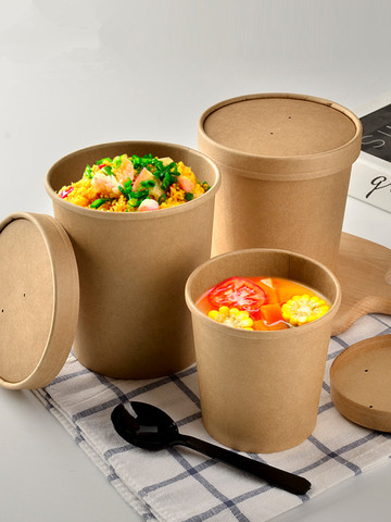 Kraft Paper Packaging Tableware  Disposable Tableware Lunch Box - Lunch  Box Material - Aliexpress