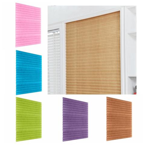 Self-Adhesive Pleated Blinds Curtains Half Blackout  Bathroom Windows Curtains Shades For Living Room Home Window Door Decor ► Photo 1/6
